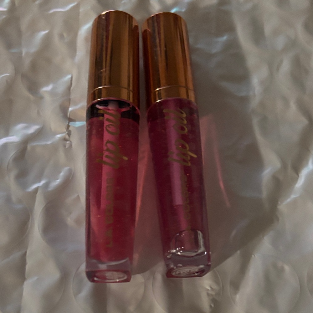 L.A. Colors Pink Lip Gloss Duo with Rose Gold Caps